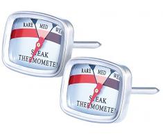 Rosenstein & Söhne Steakthermometer: 2er-Set Steak-Thermometer (Fleisch Thermometer für Küche)