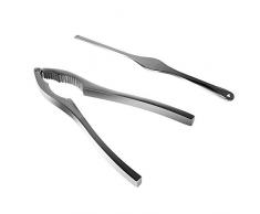 Jevogh Nussknacker, JV22 Walnussöffner Werkzeug aus Edelstahl mit Meeresfrüchtegabel