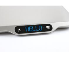 CASO L15 Design Küchenwaage, digitale Küchenwaage mit extra großer Wiegefläche (30x22 cm) aus gebürstetem Edelstahl, Wiegeskala bis max. 15kg, digital, großes Display, HOLD Funktion