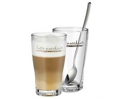 WMF 0954149990 Latte Macchiato Set Barista (2 Gläser mit 2 Löffel)