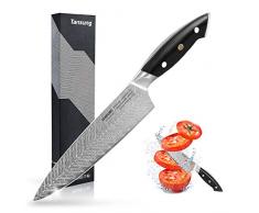 tansung Kochmesser Küchenmesser Profi Messer Chefmesser 20 cm Allzweckmesser aus 5Cr15MoV Edelstahl - Extra Scharfe Messerklinge mit ergonomischer Griff Fleischmesser