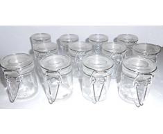 Mini Einmachglas mit Bügelverschluss 16 er Set Klar