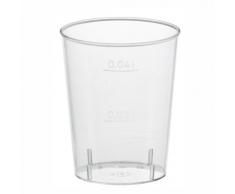 Papstar 12159 Gläser für Schnaps 1-Karton 24 x 40 Stück, PS 4 cl, ø 4.2 - 5.2 cm glasklar