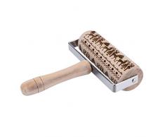 LILIHOT Geprägte Nudelholz Weihnachten Holz NudelhöLzer Zum Backen Von Keksen Serie Muster Gravierte Geschnitzte Form Keks Cookie Küche Werkzeug Snowflake Teigrolle