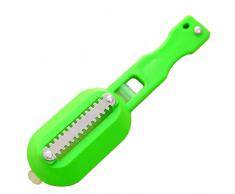 VROSE FLOSI Chrono Schuppenentferner Fischbesteck Schaber mit, Tortoise, Fisch mit Deckel