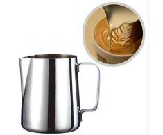 AZYJBF Küche Edelstahl Milchaufschäumkanne Espresso Kaffeekanne Barista Craft Kaffee Latte Milchaufschäumkanne Krug Splitter 1000ml