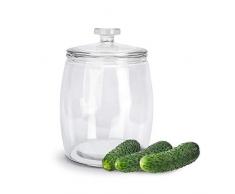 Tadar Einmachglas 3,8 L aus Glas Vorratsglas Einweckglas Gurkenglas Vorratsdose Aufbewahrungsglas Gewürzglas mit Deckel Groß Klar Durchsichtig BEE