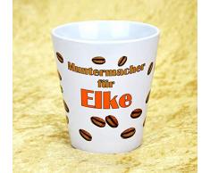 Konische Kaffeetasse bedruckt - Latte 12 - Motiv 3 mit Wunschnamen