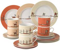 CreaTable 10317, Serie Nature, Geschirrset Kaffeeservice 18 teilig