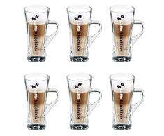 Flirt by R&B 691771 Crema Latte-Macchiato-Becher, 330 ml, Glas, klar (6 Stück)
