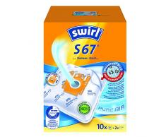Swirl S 67 MicroPor Plus Staubsaugerbeutel für Siemens und Bosch Staubsauger| Anti-Allergen-Filter | Dauerhaft hohe Saugleistung | 10 Stück inkl. 2 Filter