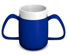 Ornamin 2-Henkel-Becher mit Trink-Trick 140 ml blau (Modell 815) / Spezial-Trinkhilfe, Tremor-Becher