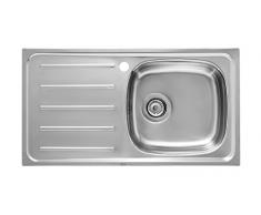 Roca a870 F30901 Eiskübel, Edelstahl-Spüle Farbe auf der linken Seite