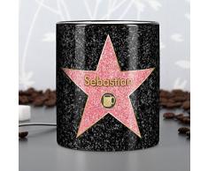 Privat Tasse Kaffee Becher - Walk of Fame - mit Ihrem gewünschten Namen