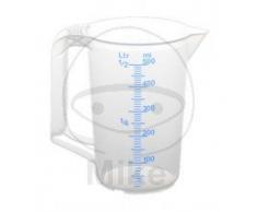 hünersdorff Messbecher (0,5L), bruchsicher,besonders temperaturbeständig,farbige Skala,Lebensmittelgeeignet,aus Polypropylen(PP),offener Griff,transparent-blau