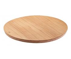 Rösle Pizza- und Servierbrett, Hickoryholz, Ø 42 cm, rutschfeste Gummifüße