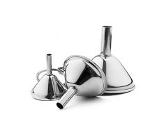 Ruiting Küche Trichter 3pcs Edelstahl stapelbare Trichter Set Sieb Flask Trichter Öl Refill-Trichter
