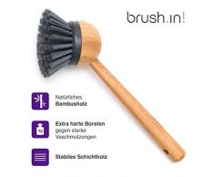 Sanni Shoo Brush.in – Spülbürste aus Schichtholz, Küchenbürste, Topfbürste, Geschirrbürste, Bürste aus Holz in puristischem Design