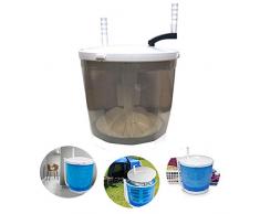 Tragbare Mini-Waschmaschine Kompakte Manuelle Waschmaschine Kleidung Spin Dryer Combo Kleiner Halbautomatischer Nicht Elektrischer Gestapelter Waschtrockner Für Wohnmobile Apartments ,Grau,35CM*34CM