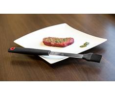 Culinario 39 cm BBQ Silikon Grillpinsel, Backpinsel, aus Edelstahl mit Silikonborsten und Kunststoffgriff, 39 x 1,5 cm