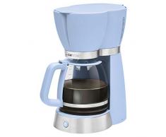 Clatronic KA 3689 RocknRetro Filterkaffeemaschine für 15 Tassen, Glaskanne, Tropfstopp, Abschaltautomatik, 1000 W, Blau