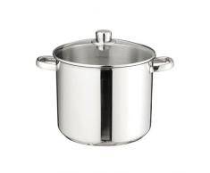 Steinbach Alleskocher Calabosa | Kochtopf 8,6 Liter | für alle Herdarten + Induktion | Ø: ca. 24 cm | Edelstahl | Aluminium Sandwichboden