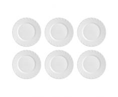 Arcoroc Trianon Uni Dessertteller flach 19,5cm, 6 Stück