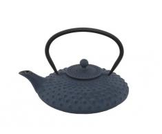 asiatische Teekanne Gusseisen Jing 0,8 ltr. blaue Noppenstruktur