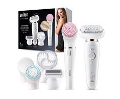 Braun Silk-épil 9 Flex 9100 Beauty-Set – Epilierer für Frauen mit flexiblem Kopf für eine einfachere Haarentfernung, weiß/gold