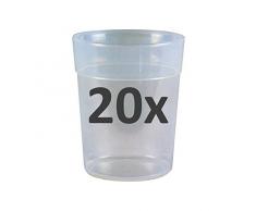 STOCKER 20x Partybecher Kunststoffbecher Campingbecher Mischbecher 200 ml