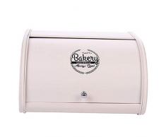 Brotkasten Eisen Brotbox Brotkiste Brot Aufbewahrungsbox Brotbehälter - Weiß