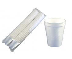 200 Thermobecher weiss für heiße Getränke 0,2 l Glühweinbecher, Heißgetränkebecher Styroporbecher