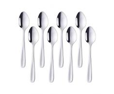 Do Buy Espressolöffel Kleine 14cm Kaffeelöffel Set Silber Teelöffel, 18/10 Edelstahl Spülmaschinenfest 8 stück Teaspoons Mini Kinder Löffel für Dessert Café Mokkalöffel
