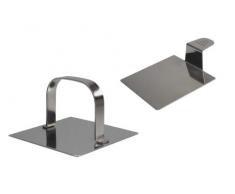 Ernesto® Dessert-und-Speisering-Set Edelstahl (Quadrat)