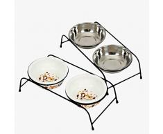 N-A Katzennapf Spezial Doppelnapf Teddy Katze Getreide Katze Meal fest Haustier Keramik Waschbecken Wassernapf Katze Topf Hund