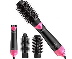 Aibesser Abnehmbare Haartrockner, 2 In 1 Upgrade One Step Warmluftbürste Hair Dryer & Volumizer, Stylingbürsten Mit Austauschbaren Bürste Kopf, Negative Ion Haarglätter Bürste, Rauschminderung Design