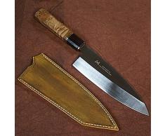 NLJYSH Robustem Messer 180mm High Carbon Stahl Edelstahl Lachsmesser Japanische Küchenmesser Kochmesser Schneidwerkzeuge hochwertigem Multipurpose Use (Color : Deba Knife)