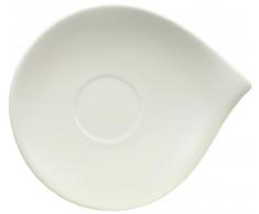 Villeroy & Boch Flow Untertasse, 21 x 18 cm, Premium Porzellan, Weiß
