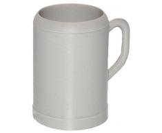 alles-meine.de GmbH Miniatur - 3 Stück - Bierkrüge / Biergläser - in grau - Bier - für Puppenstube Maßstab 1:12 - Krug - Puppenhaus - Puppenküche Küche - Diorama / Bierhumpen - H..