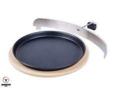 Moesta-BBQ Pizzastein-Set (Pizzastein, Pizzablech und Pizzabande)