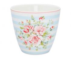 GreenGate - Becher, Tasse, Kaffeetasse, Latte Cup - Nellie - Porzellan - Pale Blue/hellblau - 300 ml