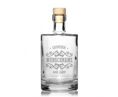 FORYOU24 Edle Whiskeykaraffe mit Gravur Tribal II Whisky-Flasche graviert