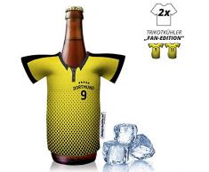 vereins-Trikot-kühler Home für Dortmund-Fans | 2er Fan-Edition| 2X Trikots | Fußball Fanartikel Jersey Bierkühler by ligakakao.de