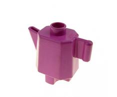 1 x Lego Duplo Geschirr Kanne rosa dunkel pink hoch Kaffee Tee Milch Puppenhaus Wohnzimmer Küche Zubehör Möbel 31041