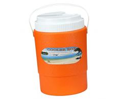 Toygogo Camping Eiskübel Eiswürfelbehälter Isoliert Eiseimer Eisbehälter Getränkekühler - Orange 3L