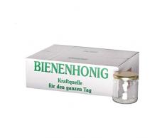 60x Twist Off Honigglas Schraubglas 500g Imkerhonig Rundglas Deckel Gold Gläser für Honig 82mm