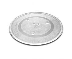 vhbw Glas Mikrowellen-Teller 31.5cm mit Y-Aufnahme passend für Mikrowellen von Bosch, Siemens, AEG, Severin, Panasonic, Samsung, Clatronic, LG, Bomann