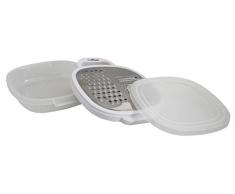 rukauf. 3 in 1 Multi Reibe mit Behälter und Deckel, handlicher Gemüsehobel Reibe Aufbewahrungs-Box