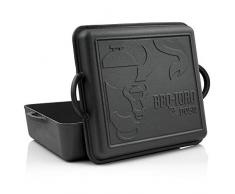 BBQ-Toro Dutch Oven Pan | Gusseisen Kochtopf | 10,8 Liter Gusstopf | preseasoned - bereits eingebrannt | Bräter mit Deckel