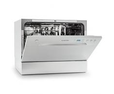 Klarstein Amazonia 6 Argentea Spülmaschine Tischgeschirrspüler (freistehend, A+, 174 kWh/Jahr, 55 cm breit, 49 dB leise, 6 Maßgedecke, 6 Programme, Aquastop) silber